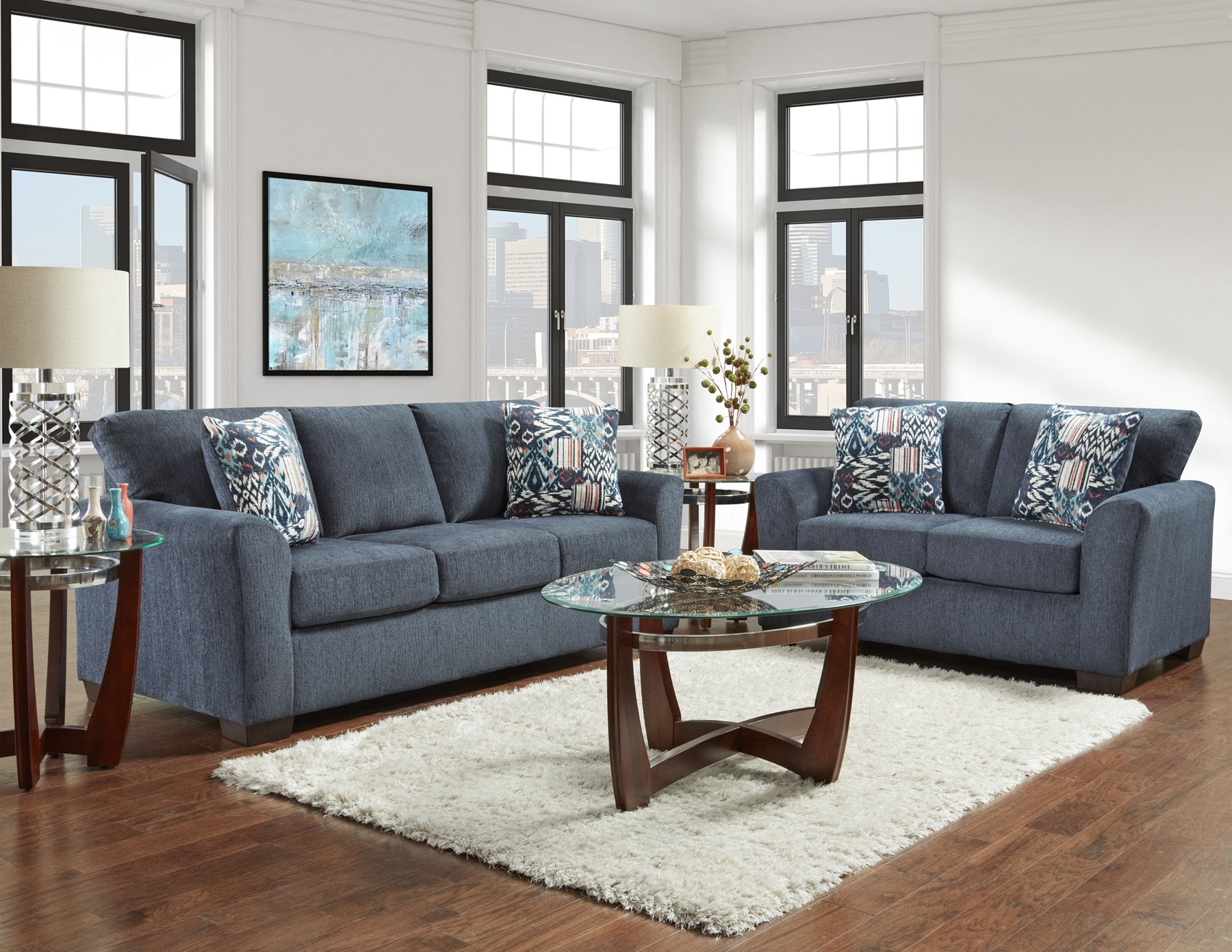 Navy sofa online sets