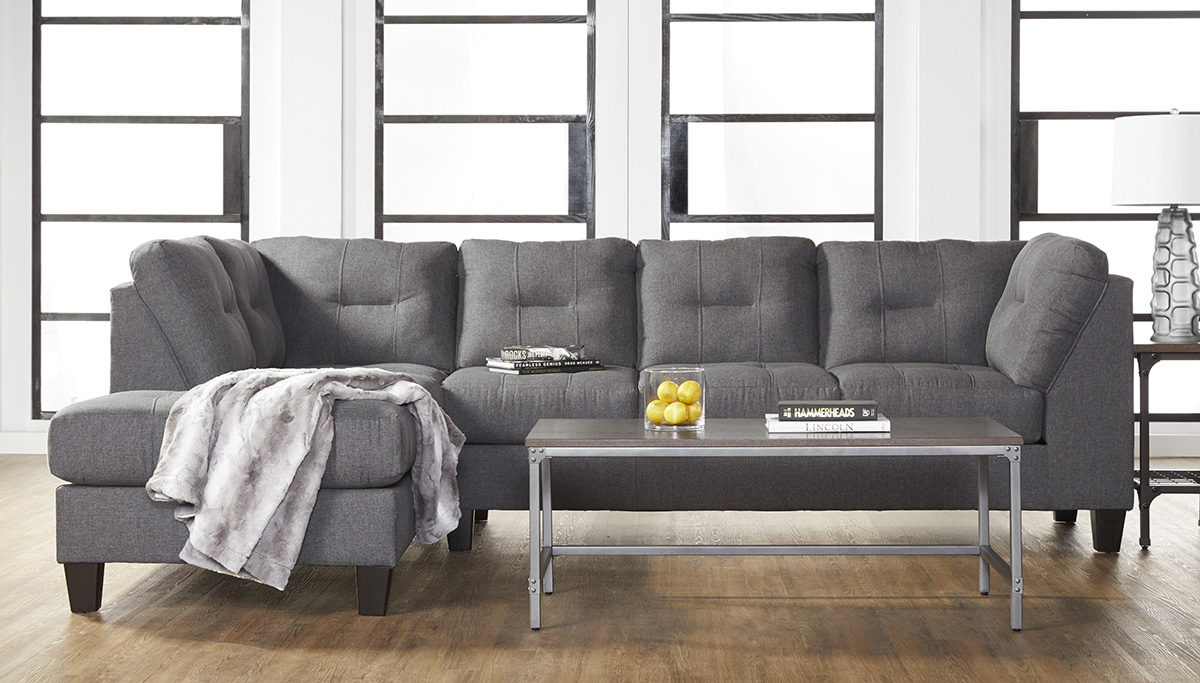 2500 Grey 2pc Sectional